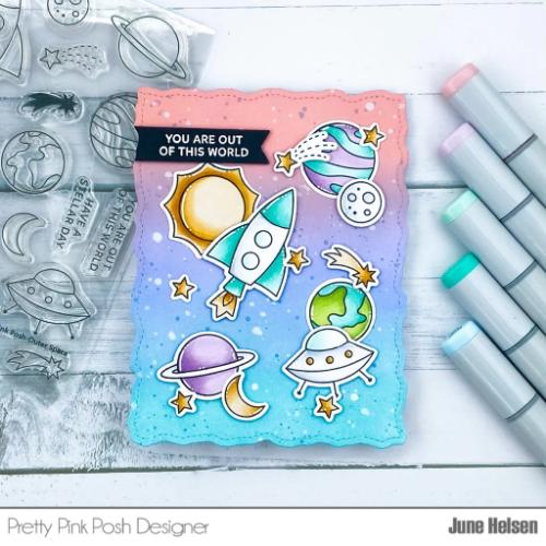 Pretty Pink Posh - Outer Space Stamp Set