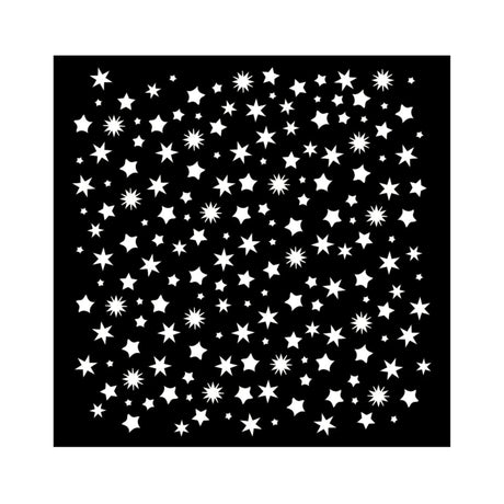 Stamperia Classic Christmas Thick Stencil 18x18cm Stars Pattern (K)