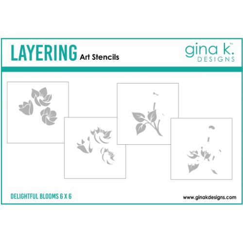 Gina K Designs - STENCIL- Delightful Blooms