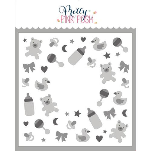 Pretty Pink Posh - Layered Baby Wreath Stencils (3 Pack)