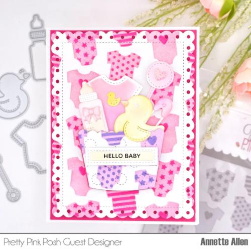 Pretty Pink Posh - Layered Onesies Stencils (2 Pack)