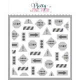 Pretty Pink Posh - Layered Street Signs Stencils (2 Pack)