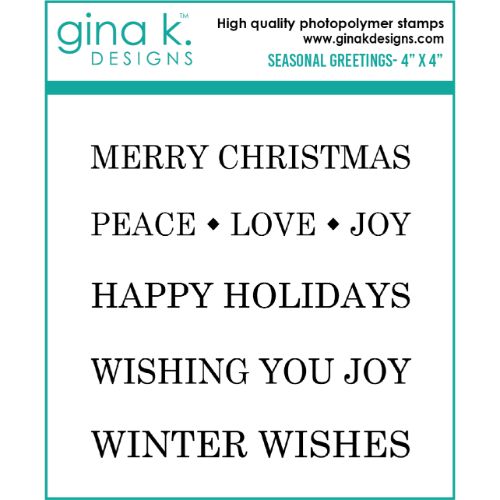 Gina K Designs - Clear Mini Stamps- Seasonal Greetings