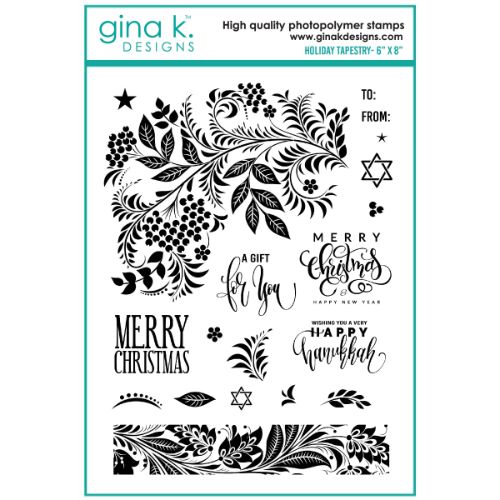 Gina K Designs - Clear Stamps- Holiday Tapestry