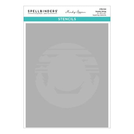 Spellbinders - Scenic Drive Stencil from the Classic Road Legends Collection by Mindy Eggen