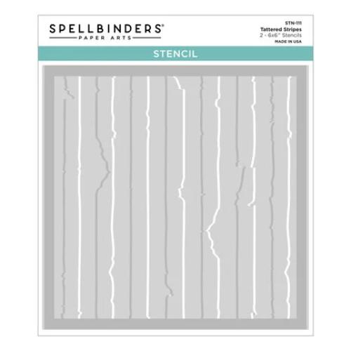 Spellbinders - Tattered Stripes Stencils from the Beautifully Imperfect Collection