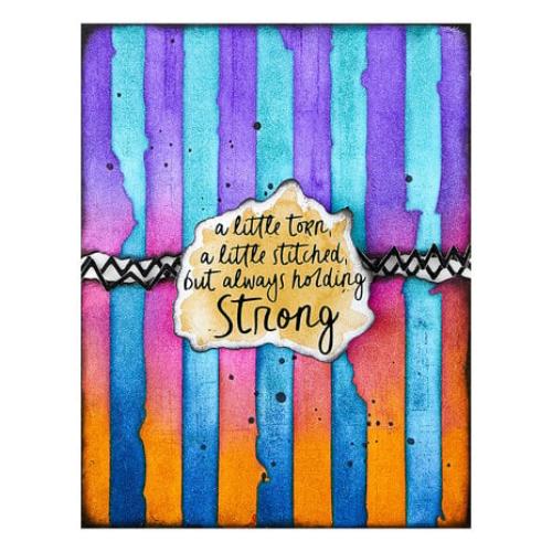 Spellbinders - Tattered Stripes Stencils from the Beautifully Imperfect Collection