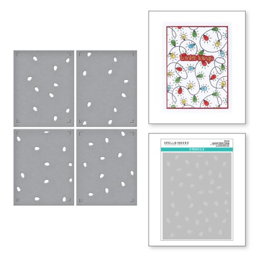 Spellbinders - Twinkle Tidings Press Plate, Die and Stencil Set - BetterPress Society October 2025