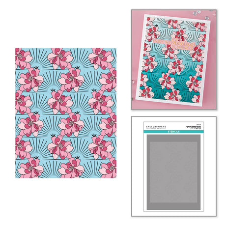 Spellbinders - Radiant Blooms Press Plate & Die Set and Add-on Stencil- BetterPress Society February 2026 - Postage as per Actual
