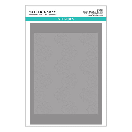 Spellbinders - Radiant Blooms Press Plate & Die Set and Add-on Stencil- BetterPress Society February 2026 - Postage as per Actual