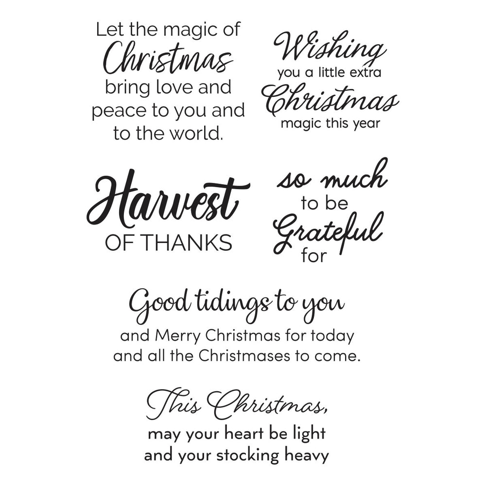 Spellbinders - Nichol's Needlework Sentiments Clear Stamp Set