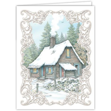 Creatief Art Christmas Cabin Card Kit (SWK85-0125)