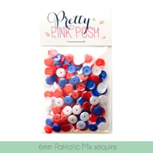 Pretty Pink Posh - 6mm Patriotic Sequins Mix