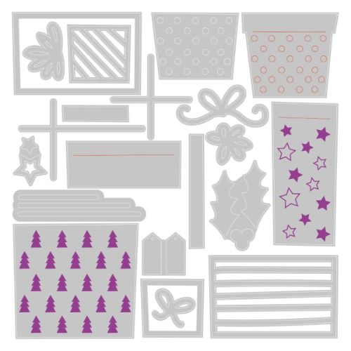 Sizzix - Thinlits Die Set 21PK - Festive Gifts by Lisa Jones