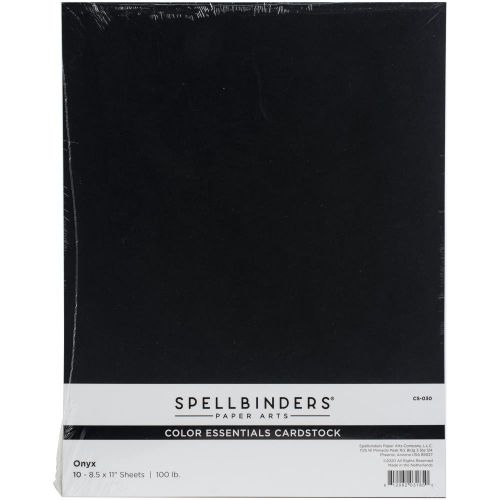 Spellbinders Color Essentials Cardstock 8.5"X11" 10/Pkg Onyx