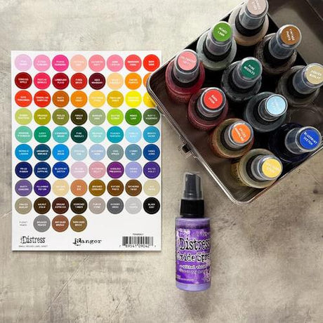 Tim Holtz Distress Small Round Label Sheets White Printing