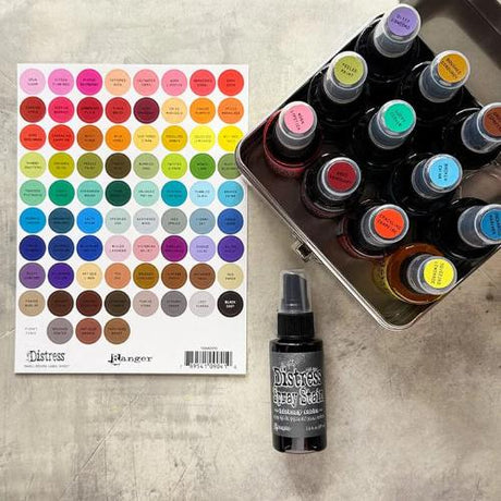 Tim Holtz Distress Label Assortment Sheets Black Printing