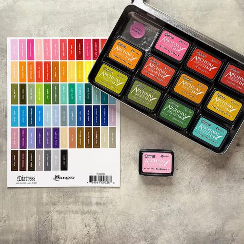 Tim Holtz Distress Label Assortment Sheets White Printing