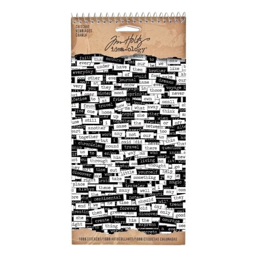 Idea-ology Tim Holtz Chitchat Stickers Verbiages (1088pcs)