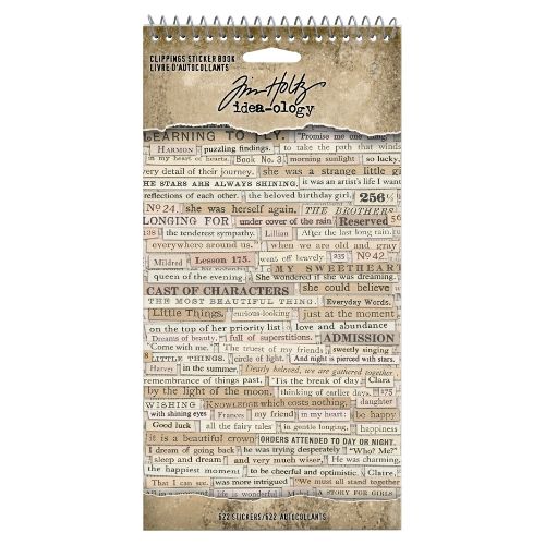 Idea-ology Tim Holtz Clipping Stickers Book