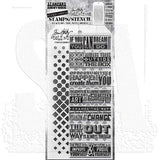 Tim Holtz Mixed-Media Stamps & Stencil Set: Motivation 1, Gradient Dot and Gradient Square THMM117