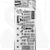 Tim Holtz Mixed-Media Stamps & Stencil Set: Correspondence, Direction and Shifter Stars THMM141