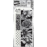 Tim Holtz Mixed-Media Stamps & Stencil Set: Bold Botanicals THMM181