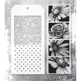 Tim Holtz Mixed-Media Stamps & Stencil Set: Bold Botanicals THMM181