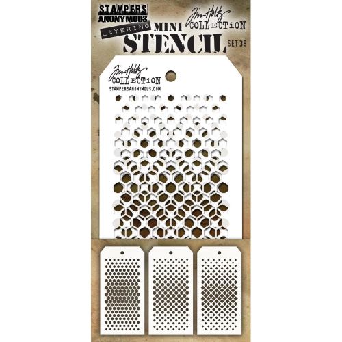 Tim Holtz Mini Layered Stencil Set 3/Pkg Set #39