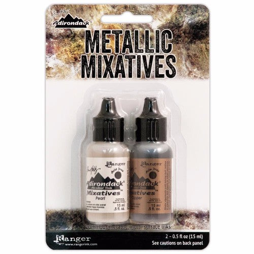 Adirondack Alcohol Ink Metallic Mixatives .5oz 2/Pkg Pearl & Copper