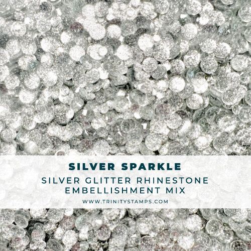 Trinity Stamps - Silver Sparkle - Sparkle Rhinestone Embellishment Mix