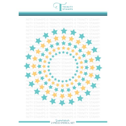 Trinity Stamps - Superstar - 6x6" Laser Cut 2-piece Stencil Set