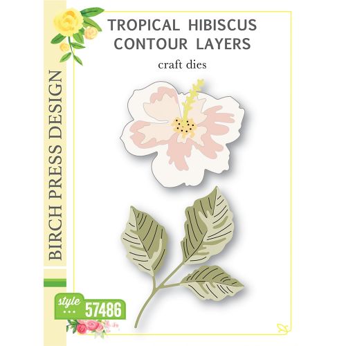 Birch Press - Tropical Hibiscus Contour Layers