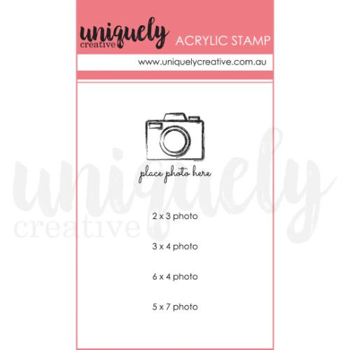 Uniquely Creative - Place Photo Here Mark Making Mini Stamp - Acrylic Stamp