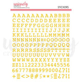 Uniquely Creative - Puffy Gold Alpha Stickers - Uppercase