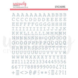 Uniquely Creative - Puffy Silver Alpha Stickers - Uppercase