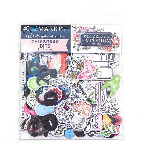 49 And Market Chipboard Bits 92/Pkg The Flower Emporium