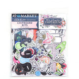 49 And Market Chipboard Bits 92/Pkg The Flower Emporium