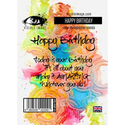 Visible Image - Happy Birthday A7 Stamp Set (VIS-HAP-01)