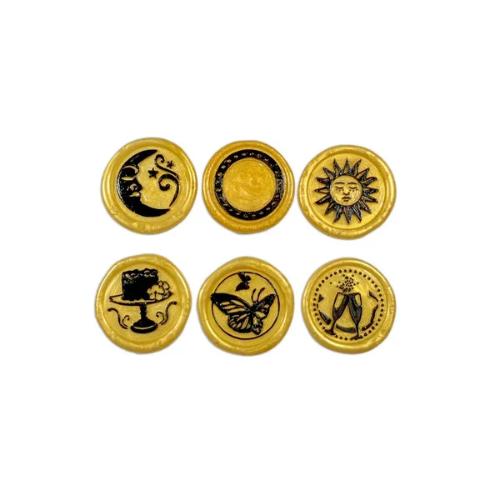 Stamperia Wax And Seals - Set 6 Seals - Celebration (WAXSL02)