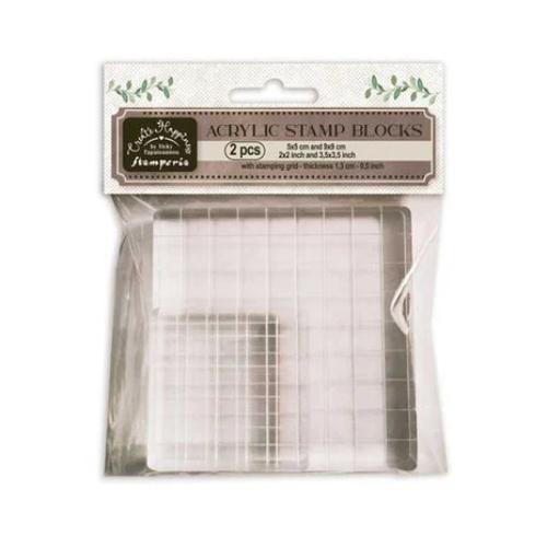 Stamperia Create Happiness Acrylic Stamp Blocks 5x5/9x9 cm (2pcs) (WBA013)