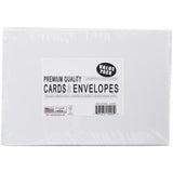 Leader Paper Products - A7 Greeting Cards W/Envelopes (5.25"X7.25") 50/Pkg-White - Postage as per Actual