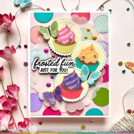 Waffle Flower - Postage Cupcake Die- n-stencil