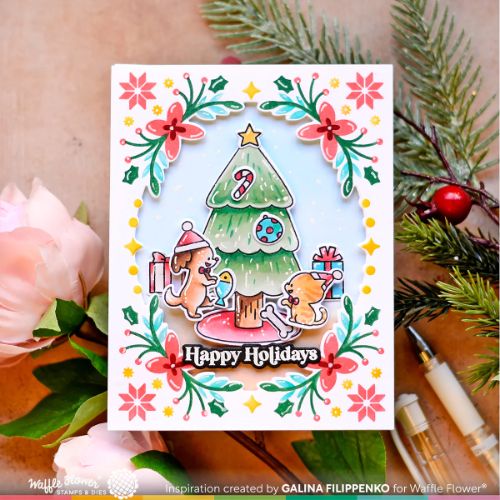 Waffle Flower - Holiday Cheer Sentiments Combo