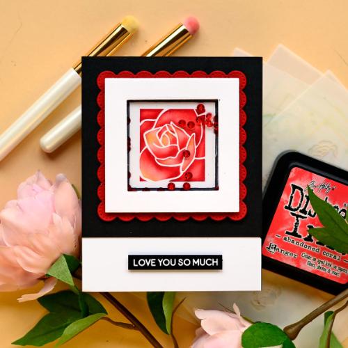 Waffle Flower - Postage Collage Love Stamp Set