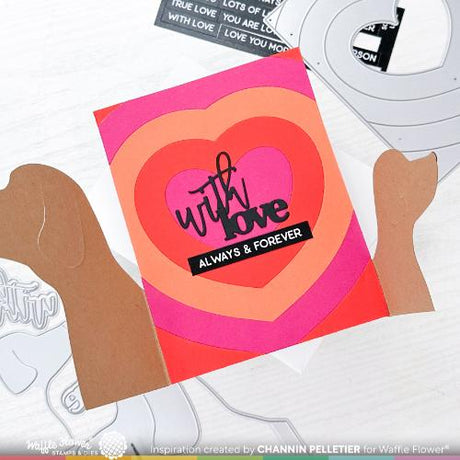 Waffle Flower - Gradient Heart Panel Die