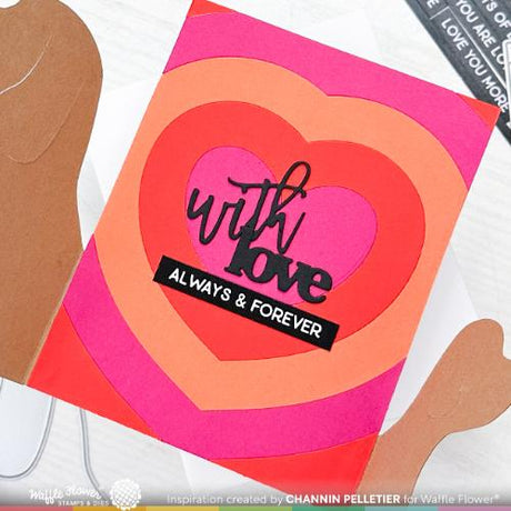 Waffle Flower - Gradient Heart Panel Die