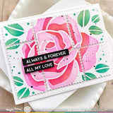 Waffle Flower - Lovely Rose Stencil Duo