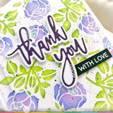 Waffle Flower - Rose Background Stencil Duo