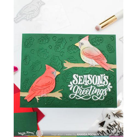 Waffle Flower - Poinsettia Frame Sentiments Combo